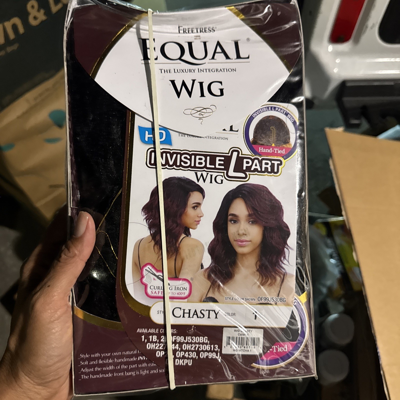 1 FreeTress Equal Chasty Invisible L Part Synthetic Wig color 1 Jet Black