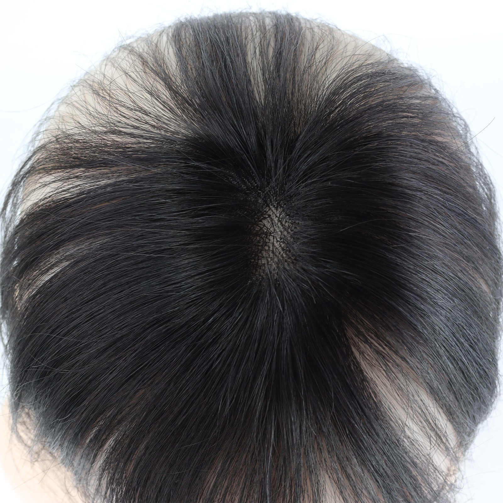 Short Hair Toppers For Women Natural Human Hair Extensions Mono Base Toupe