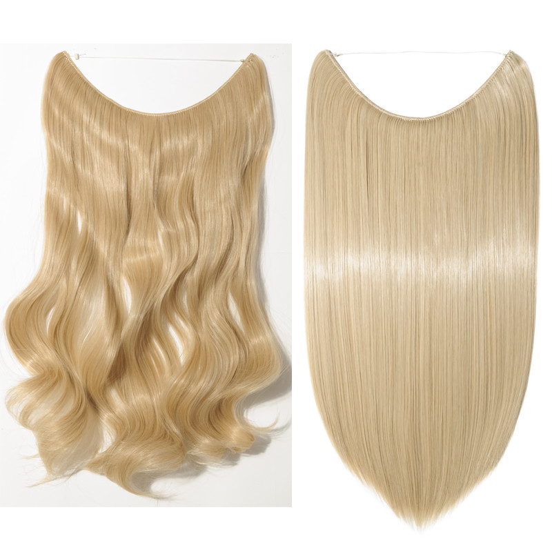 Long As Human 100% Natural Invisible Wire Hidden Hair Extensions Brown One Piece