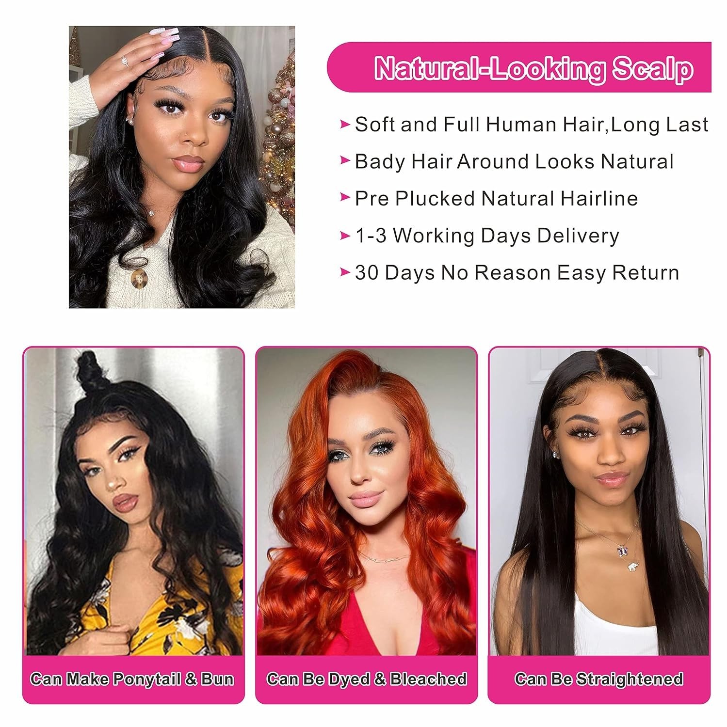 Versatile 5×5 Lace Closure Wig – 18 Inch Body Wave, 150% Density, Breathable Cap