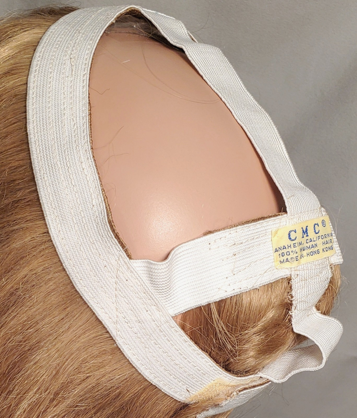 CMC Human hair Halo Bangs 27 Blonde NWOT Display (Hat NOT included)