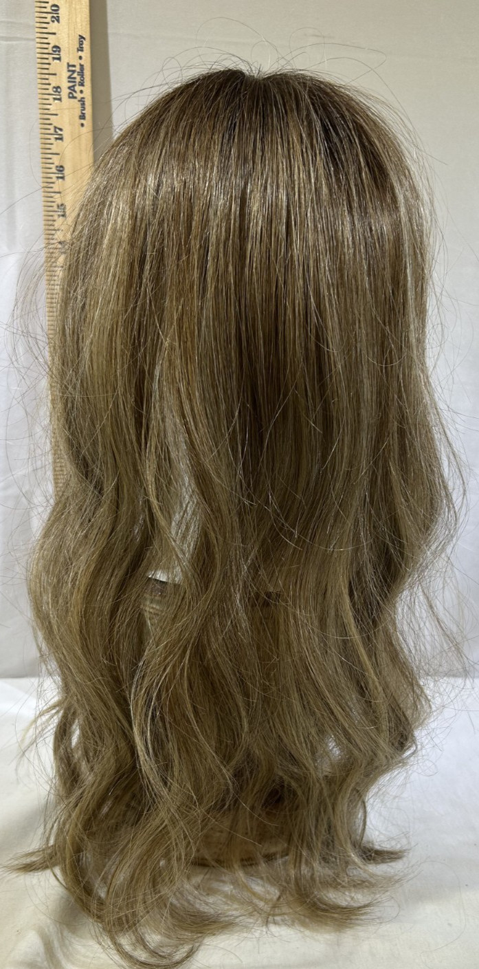 Wig Topper By Belle Tress In Brown Sugar Cream LACE FRONT MONO TOP PEERLESS 19