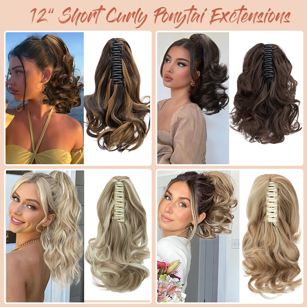 30″ Long Thick Claw Ponytail Clip In Pony Tail Hair Extension As Human Women