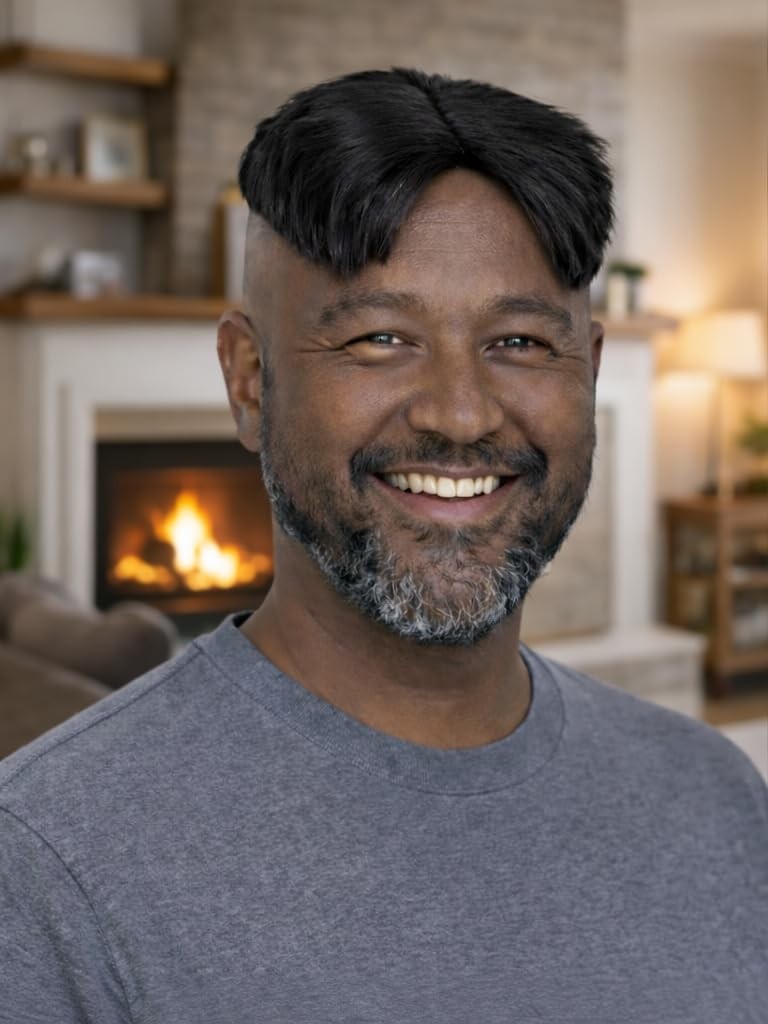 Black Toupee Wig | Novelty Toupee | Realistic Hairpiece Topper for Bald Spots &