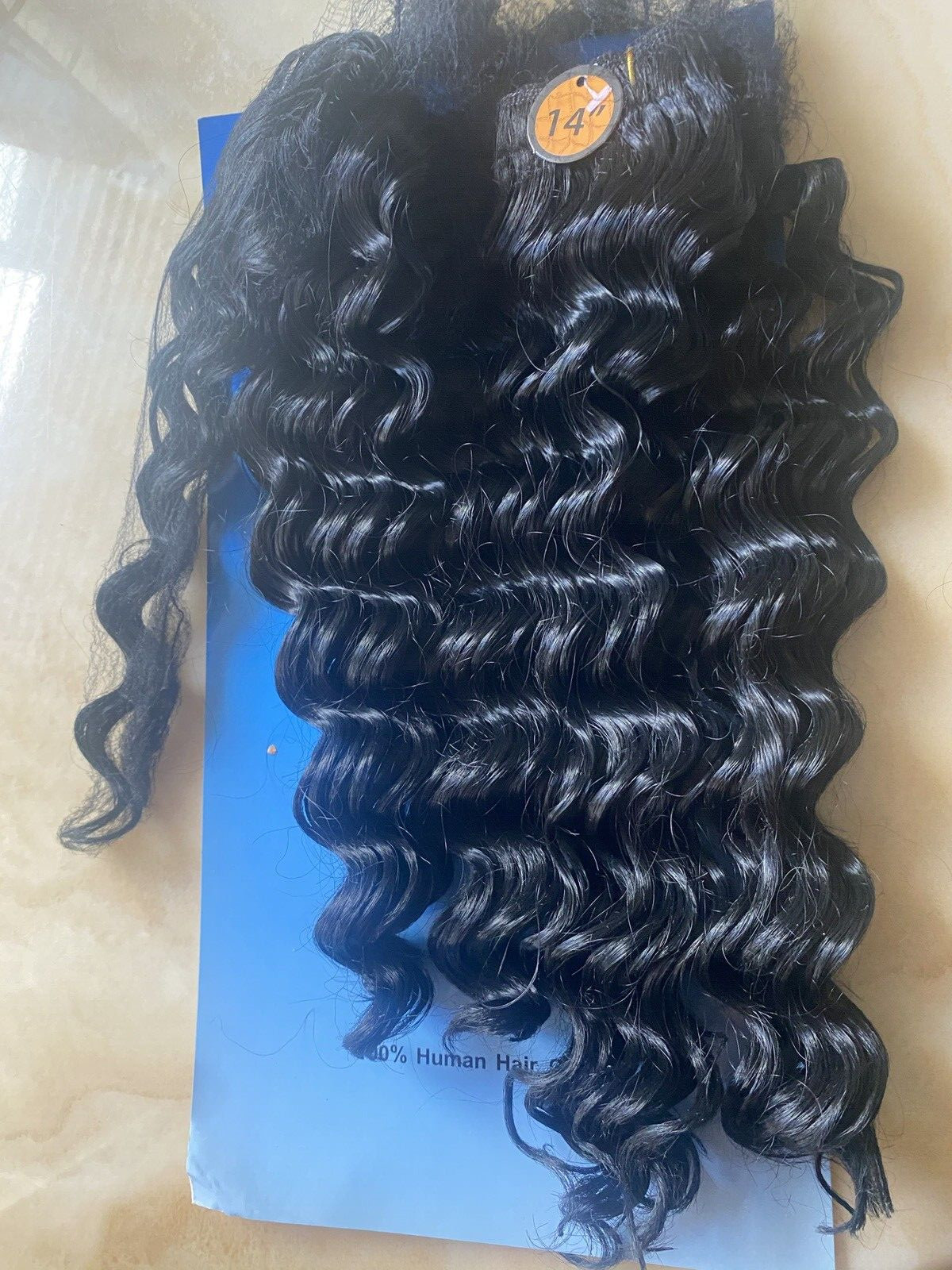 HAIRTREND SYNTETHIC HAIR ALL IN ONE DEEP WAVE 12 12 14 14 &”12 CLOSURE COLOR 1B