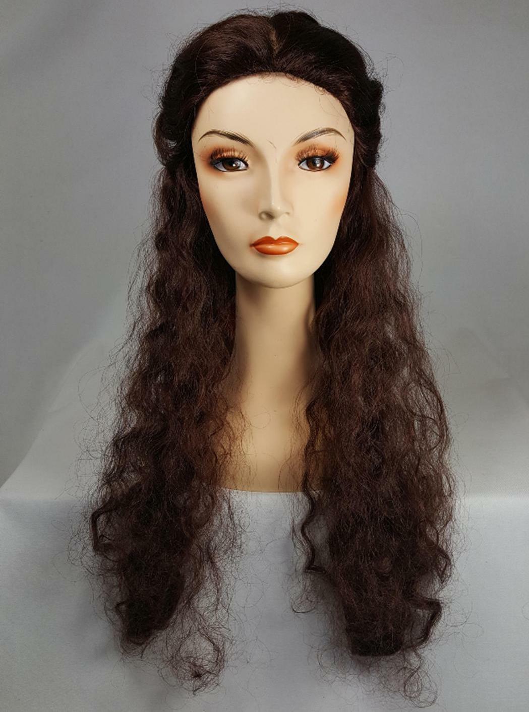 WOMENS 32″ LONG WAVY CURLY WIG NO BANGS STEPHANIE RENAISSANCE MEDIEVAL MOANA