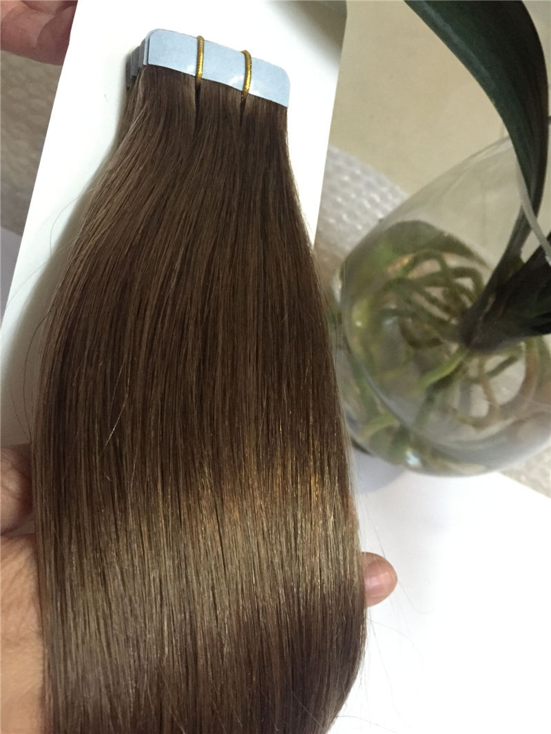 Seamless Tape In Hair Extensions Remy Skin Weft Human Hair For Christmas Gift US