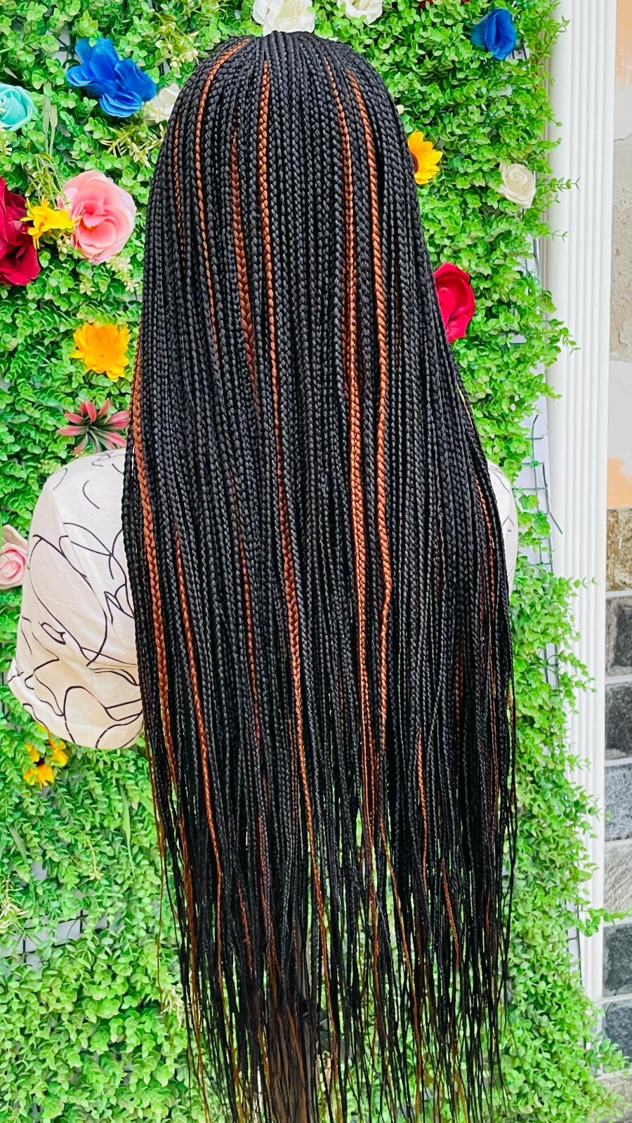 AFRICAN BRAIDED WIG ON 2×4 LACE CLOSURE