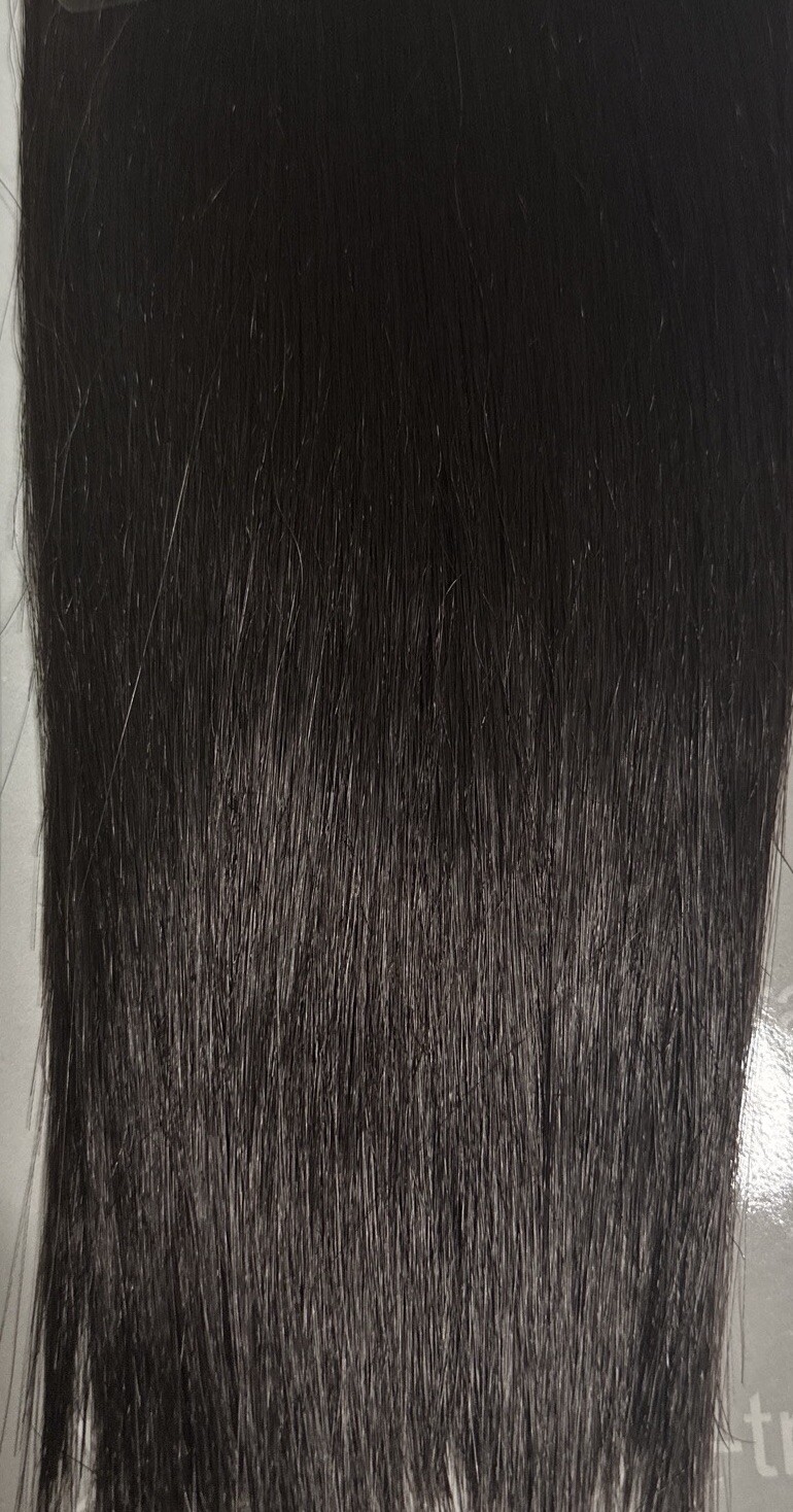 18″ 100% Human Hair Quality Remy Touch Tangle Free Yaki Hair Extensions Color 1