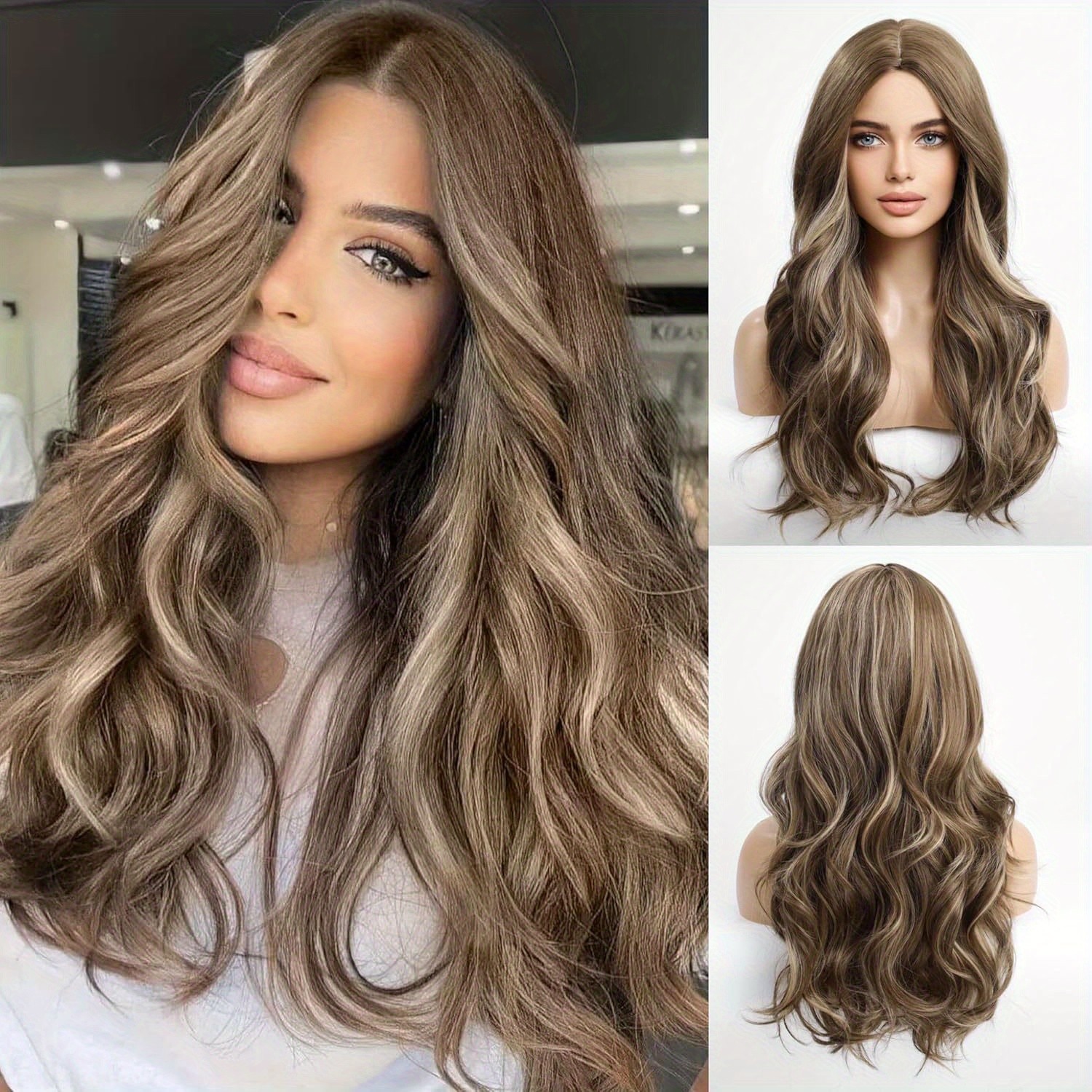 20″Light Brown Wigs for WomenShoulder Length Wig for Daily Party Use