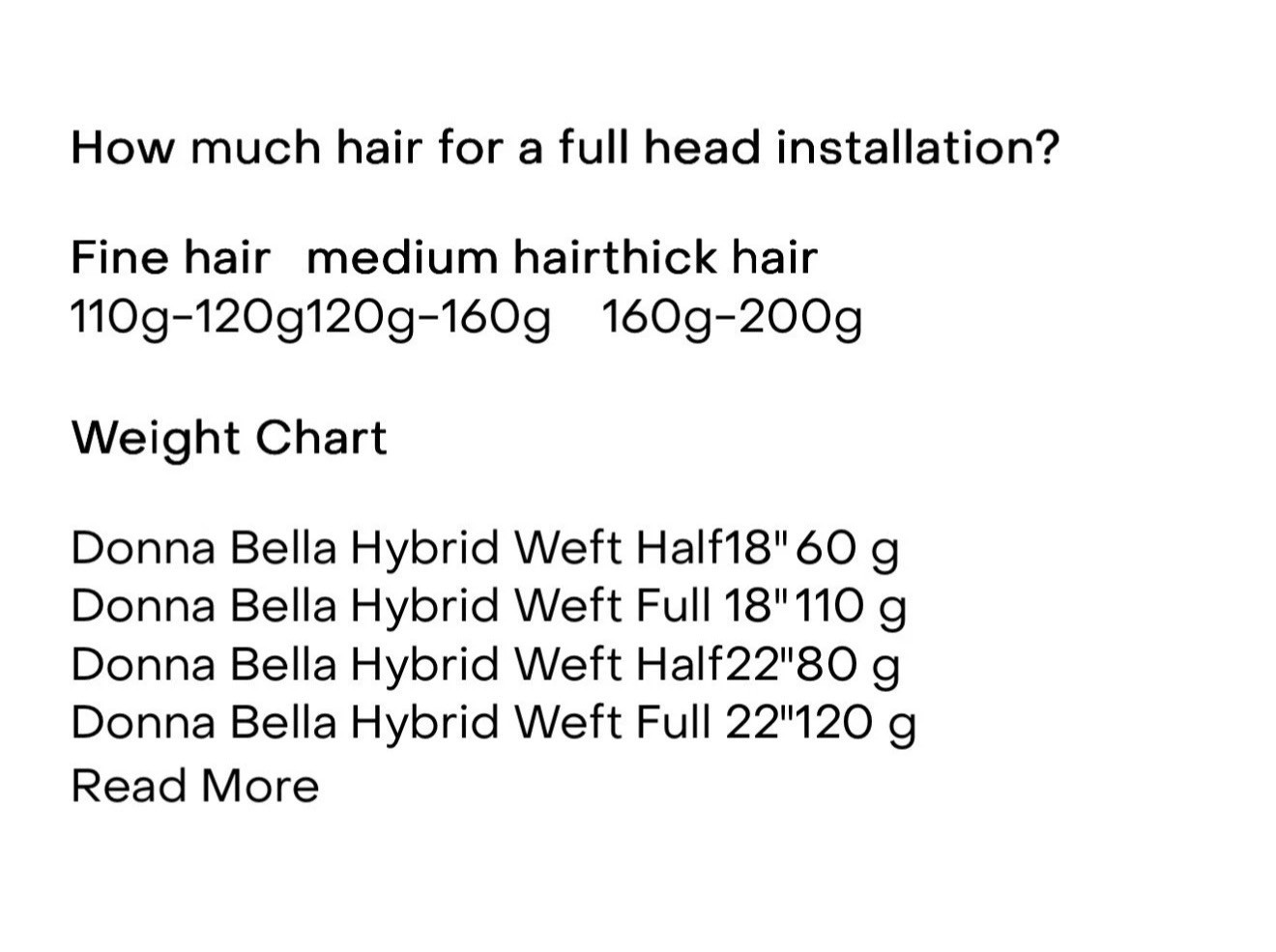 Donna Bella Hybrid Weft Extension Full Pack 18” #7N/9N Blonde Blend Remy NEW