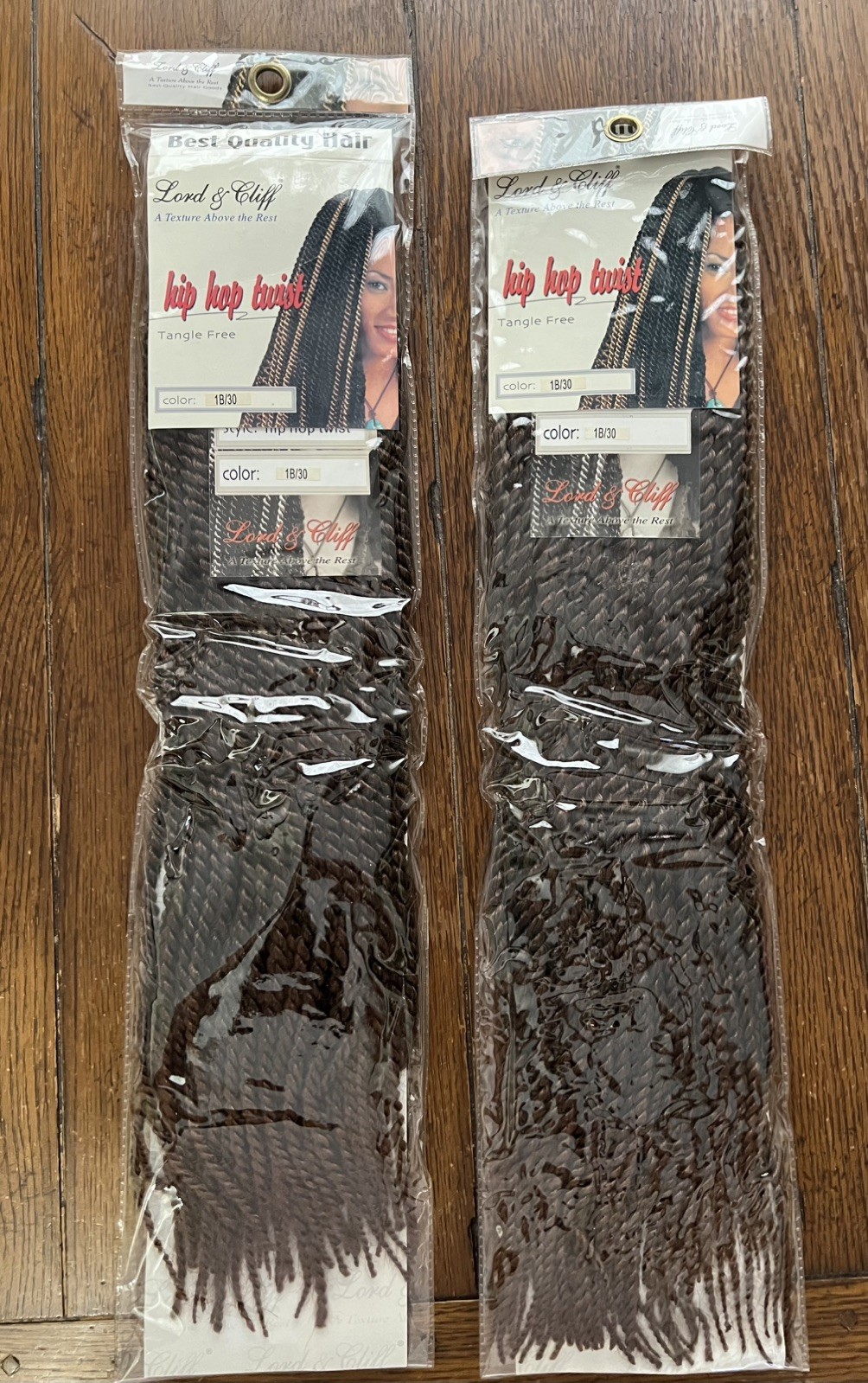 Lord & Cliff Hip Hop Twist Hair Extensions Color 1B/30 New 2 Pkgs Available