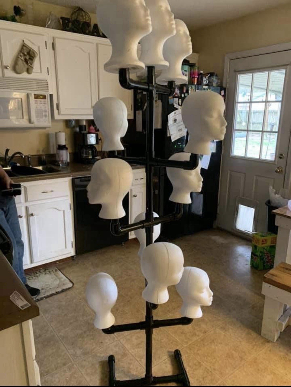 Wig Stand Holder From 5 Heads To 9 All Kind Of Colors Black,Pink,Rose Gold Etc..