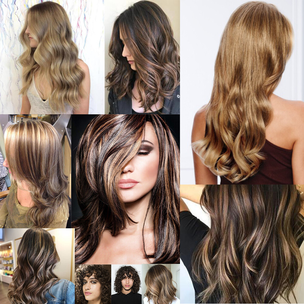Women Girls Wigs Fashion Daily Party Cosplay Curly Straight Wavy Hair Wigs Hair