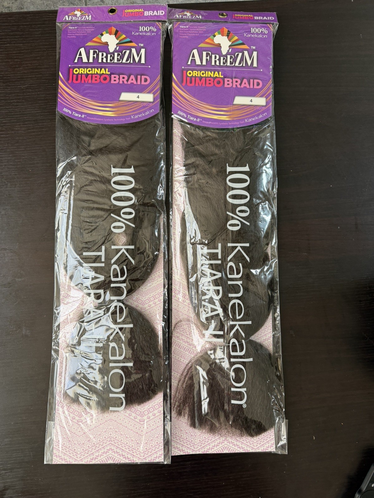 AFREEZM Kanekalon Jumbo Braiding Hair #4 Synthetic NWT 2 for the price of 1