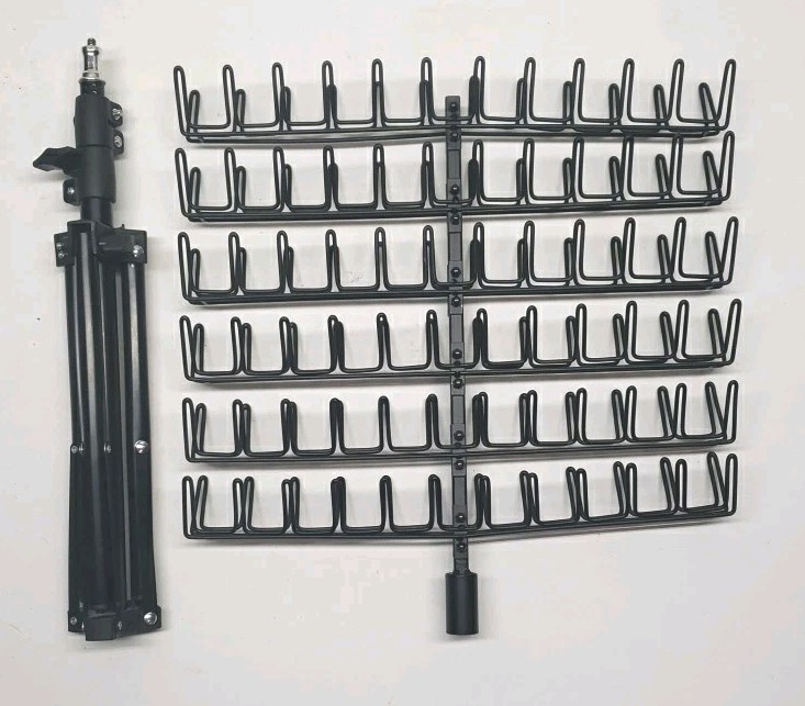 Braiding Hair Rack Height Adjustable 144 Pegs Extension Portable Folding Upto 5′