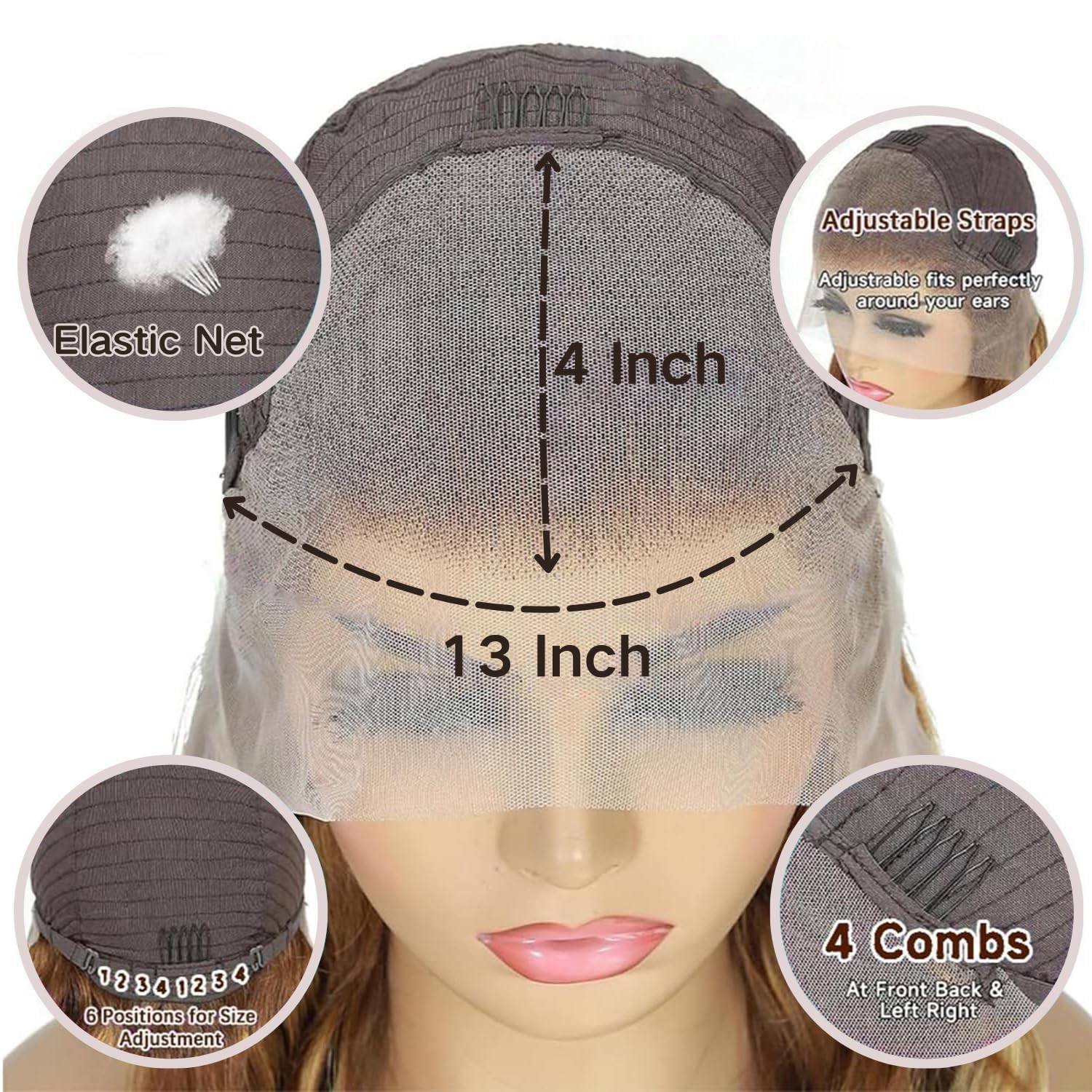 AAKJJ Deep Wave Lace Front Wigs Human Hair 4/27 Highlight Ombre Deep Wave Wig…