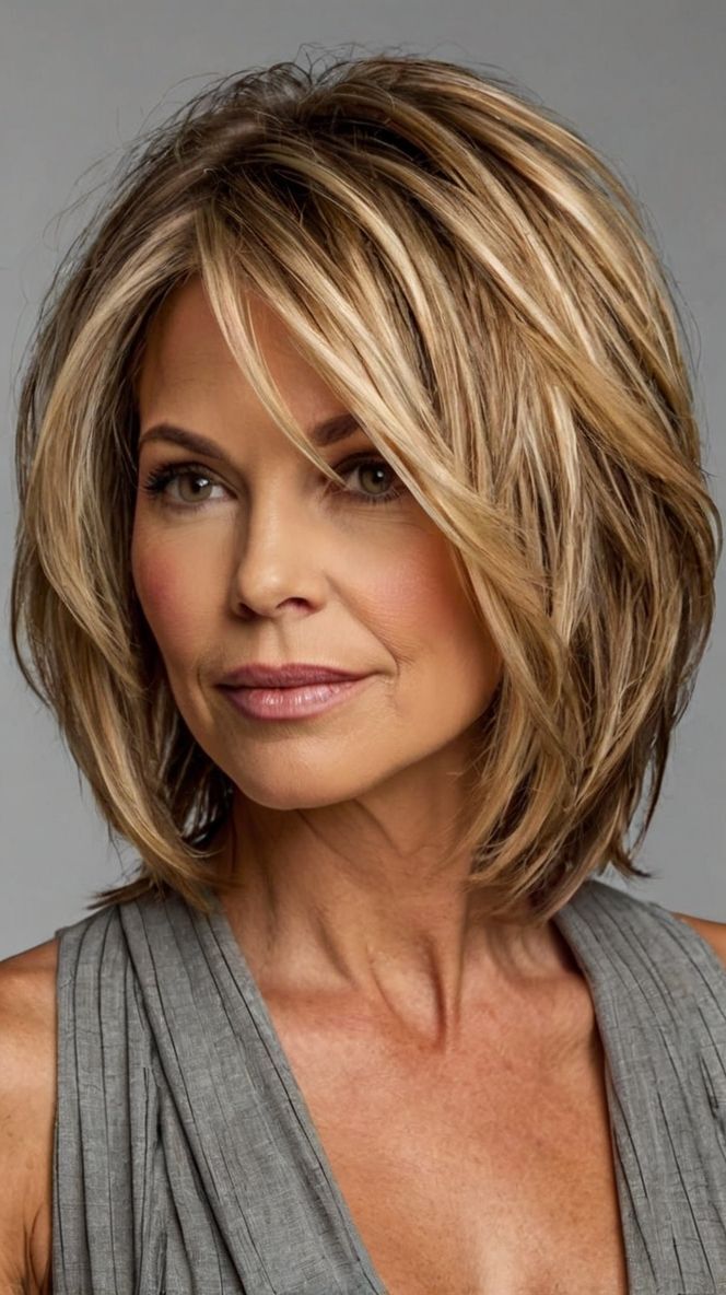 Short Layered Cut Bob Wigs Ash Brown Golden Blonde Lace Front Human Hair Wigs