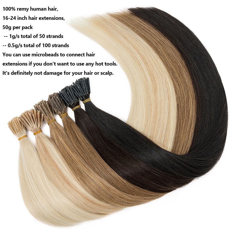 14″-24″ Pre Bonded Keratin Fusion Stick I-Tip 100% Remy Human Hair Extensions