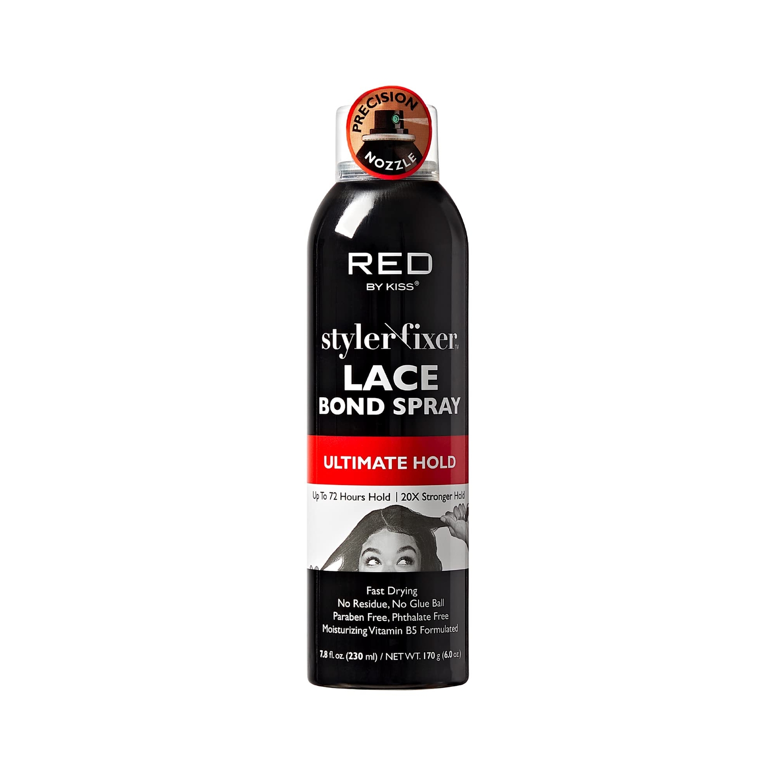 Red by Kiss Lace Bond Hold Spray 6 oz – Strong Hold for Wigs Fast Drying