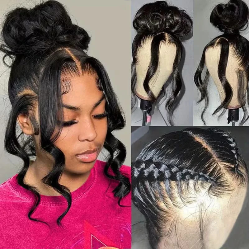 Invisible Strap 360 Full Lace Wig Body Wave 360 Hd Lace Wig 220% Density Natural