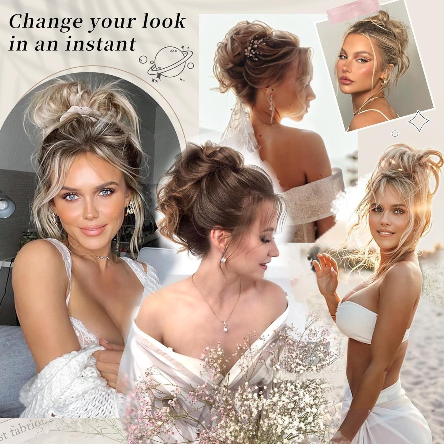 Fashion-Forward Messy Bun Hair Extension – Quick Updo Solution for All Occasions