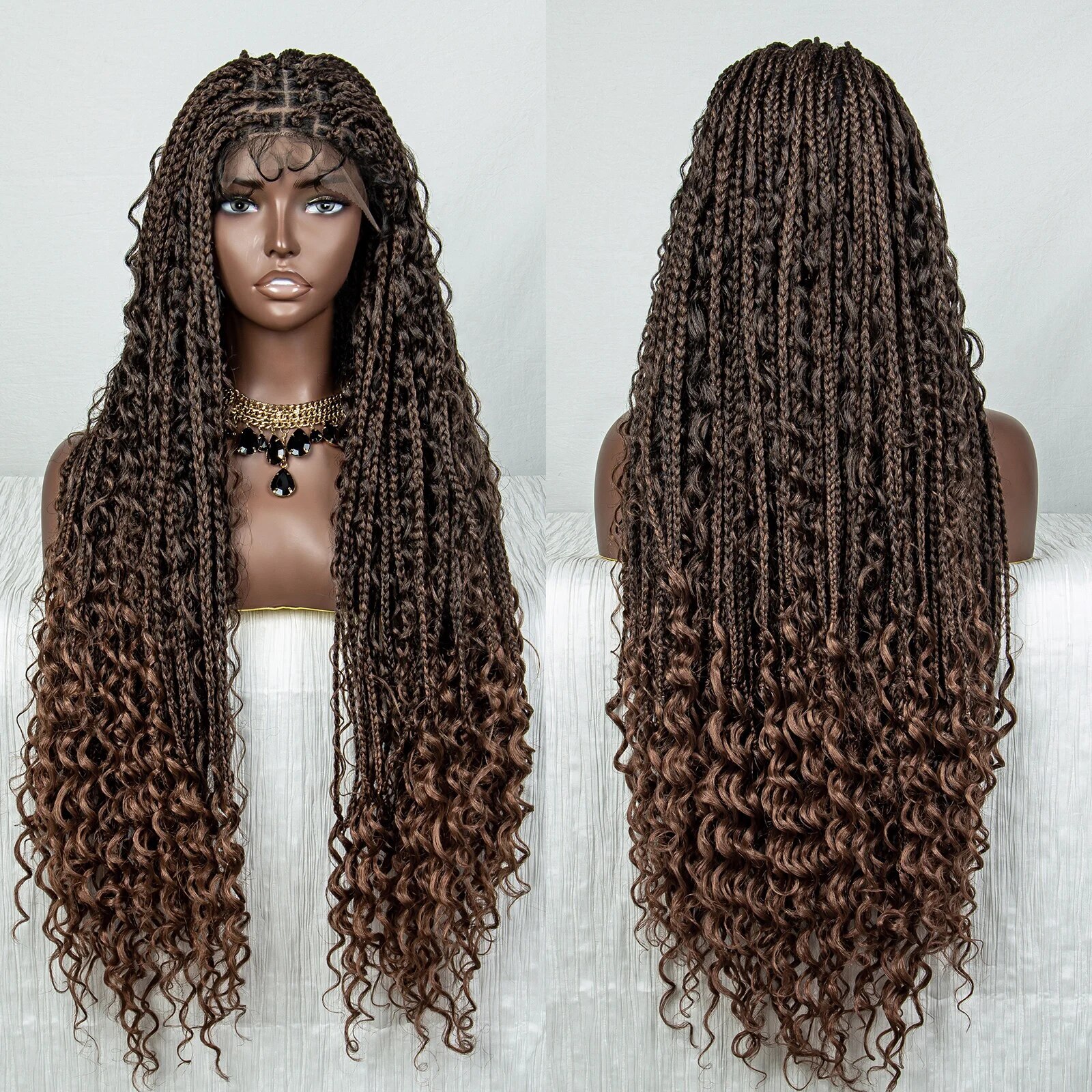 32 Inches Synthetic Lace Braided Wigs Lace Women Braid Wigs Clearance Lace Wig