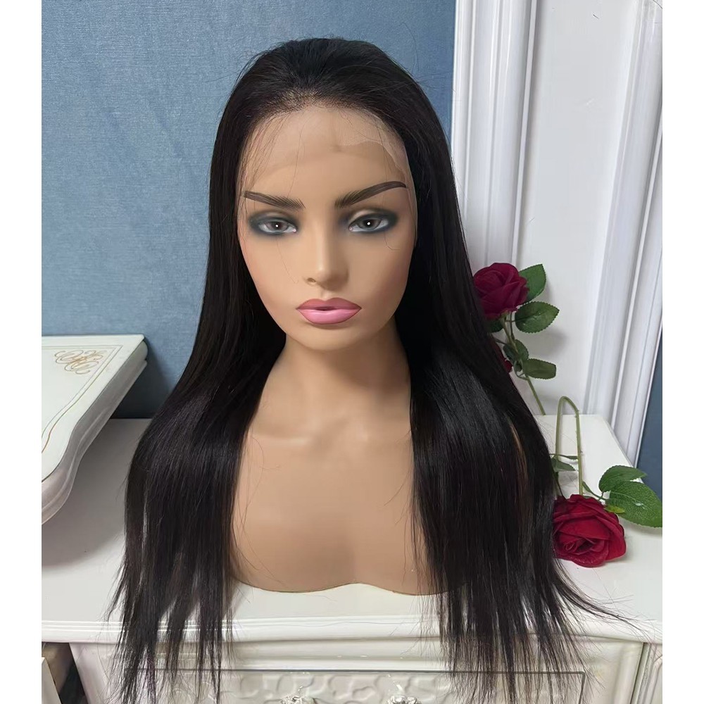150% Density Brazilian Virgin Straight Human Hair Full Lace Human Hair Wigs