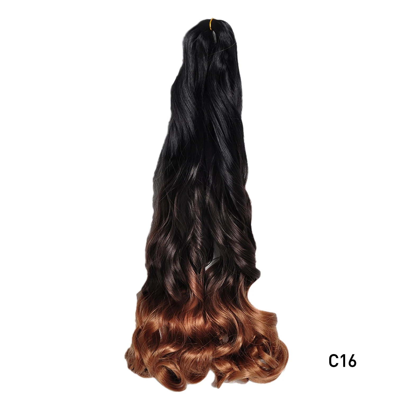 Pre Stretched 24Inch Synthetic Loose Wave French Curls Braiding Hair Extensions