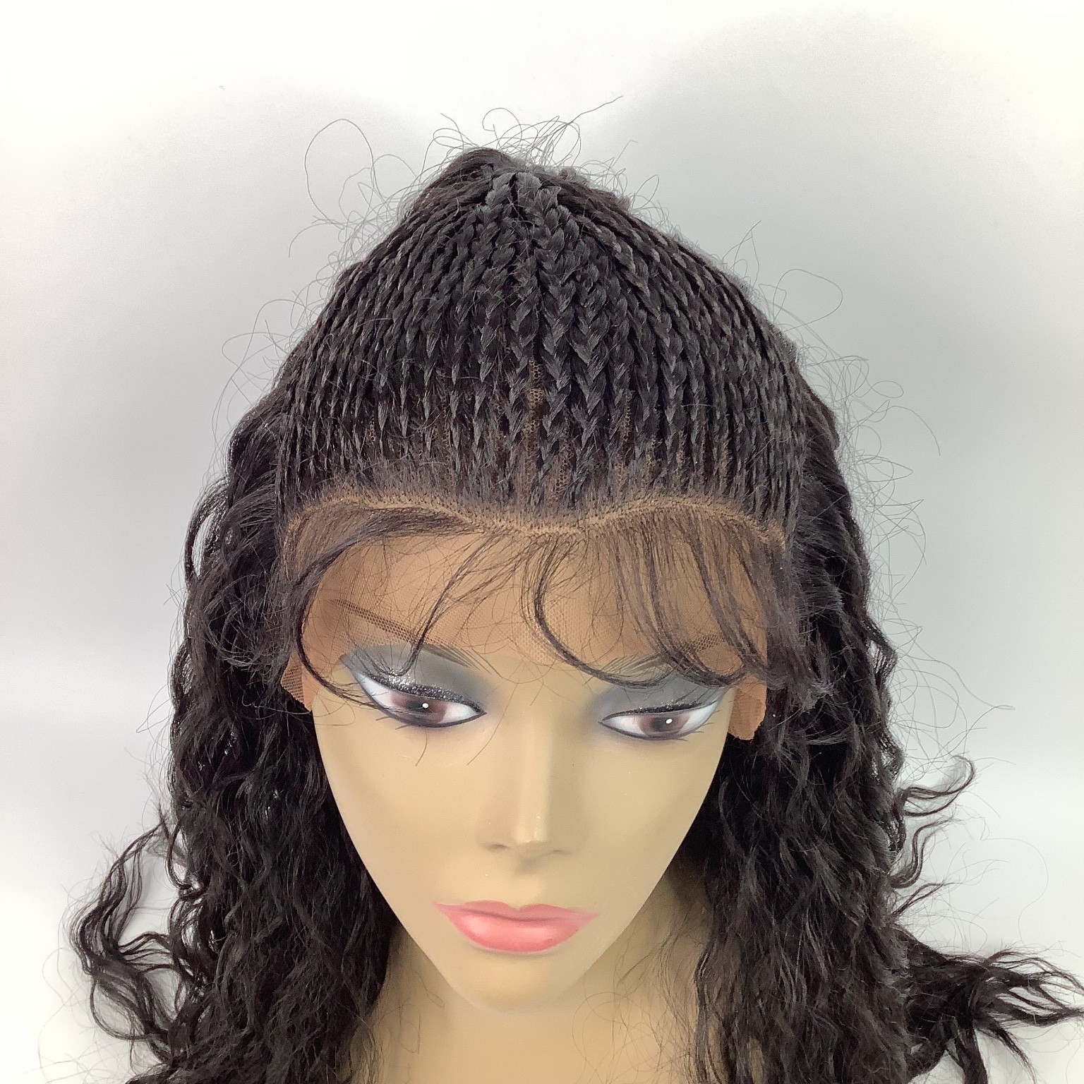 Magic Lace Front Braid Wig Color 2 38″ Braided Wavy