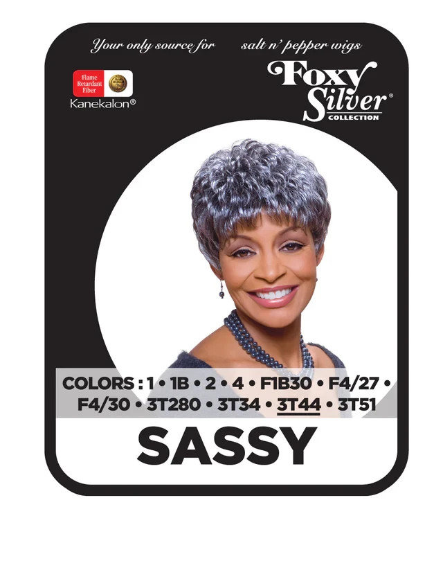 Foxy Silver SASSY Wig, Stylish and Natural-Looking Synthetic Wig