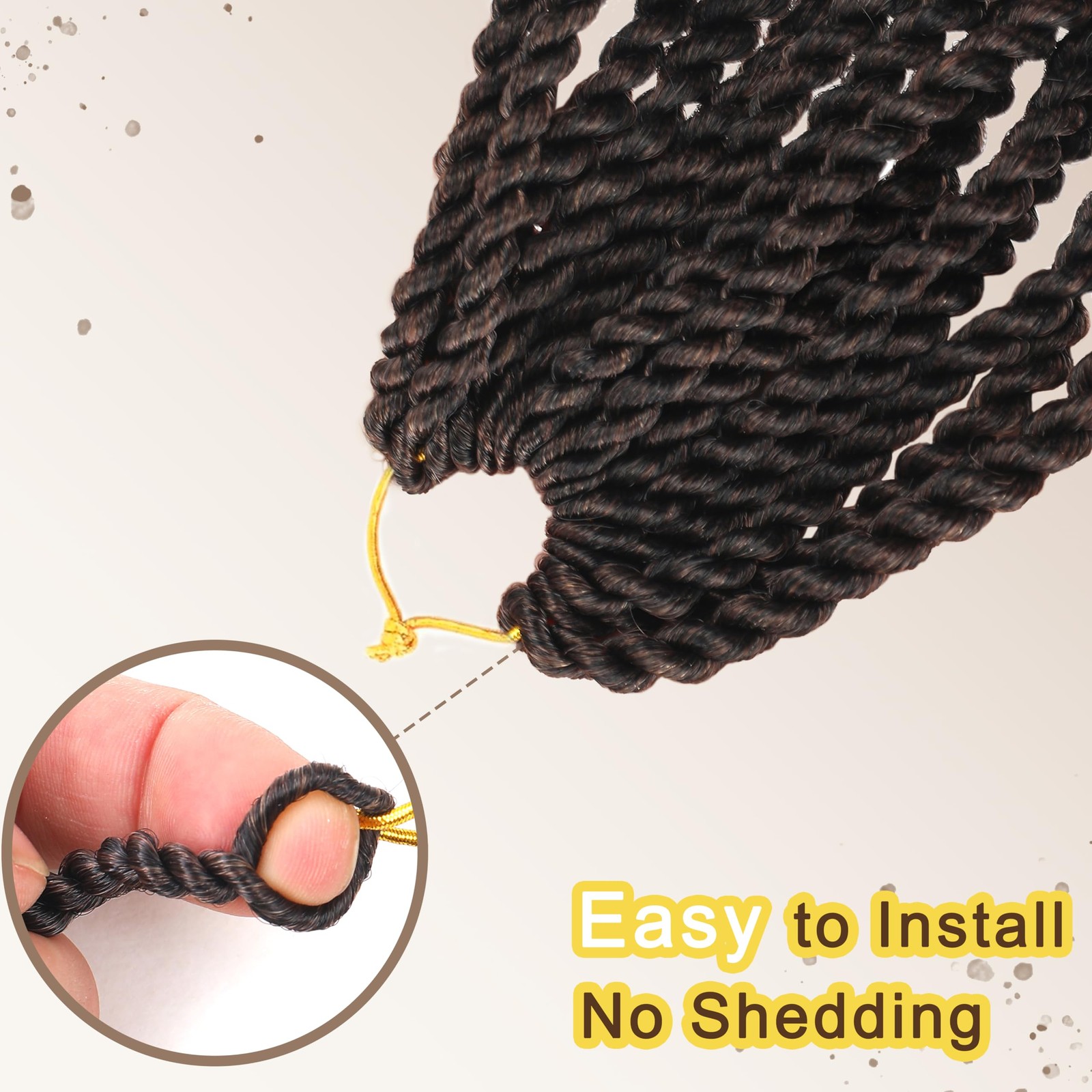 Kachanaa 8 Pack Wavy Senegalese Twist Crochet Hair For Black Women 14 Inch