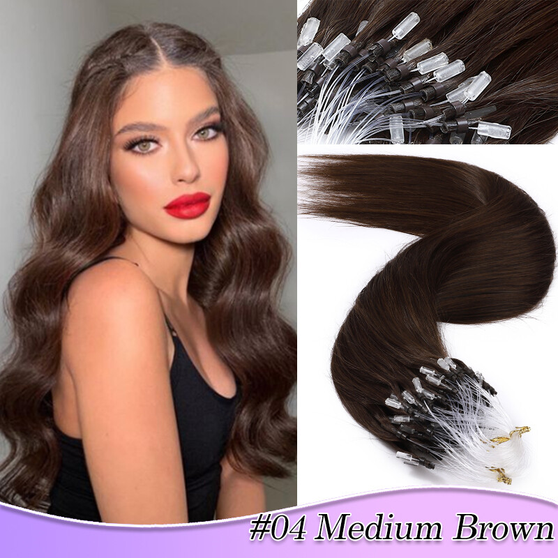 Micro Ring Human Hair Extensions Microlink Loop Beads 100% Remy Hair Highlight