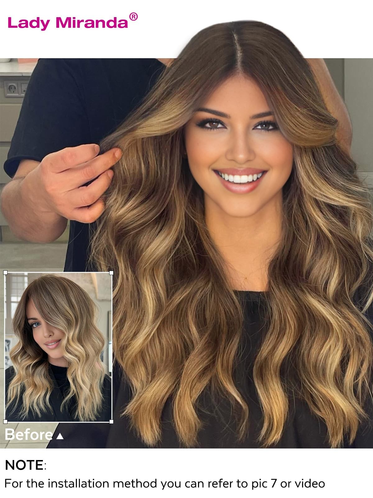 Lady Miranda 18 Inch 100G 8Pcs Ovo Double Weft Invisible Pu Hair Extensions
