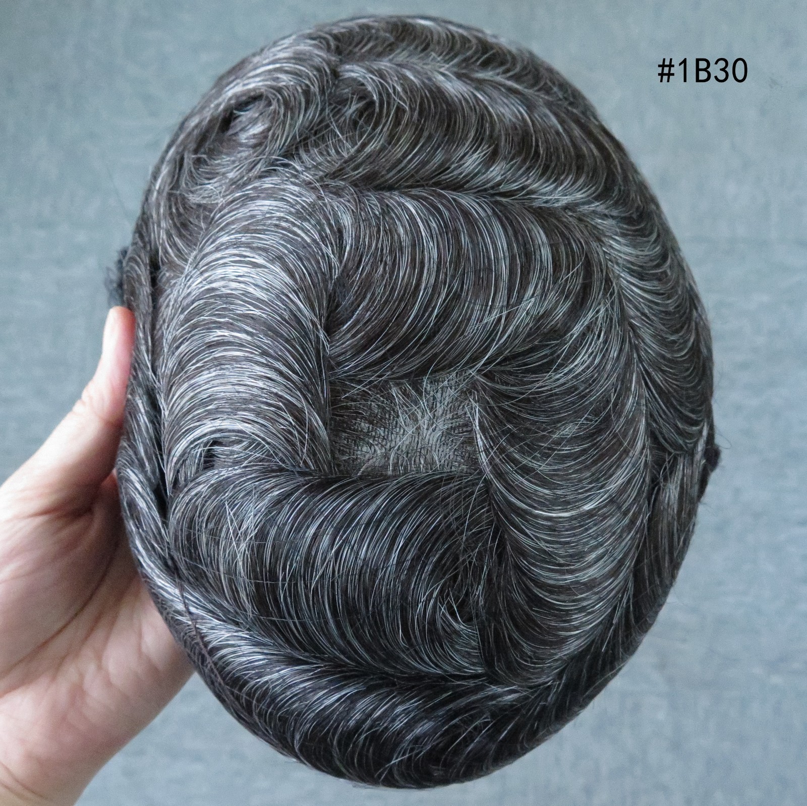 Mens Human Hair Replacement Hairpieces Toupee Poly Skin Lace Hair System