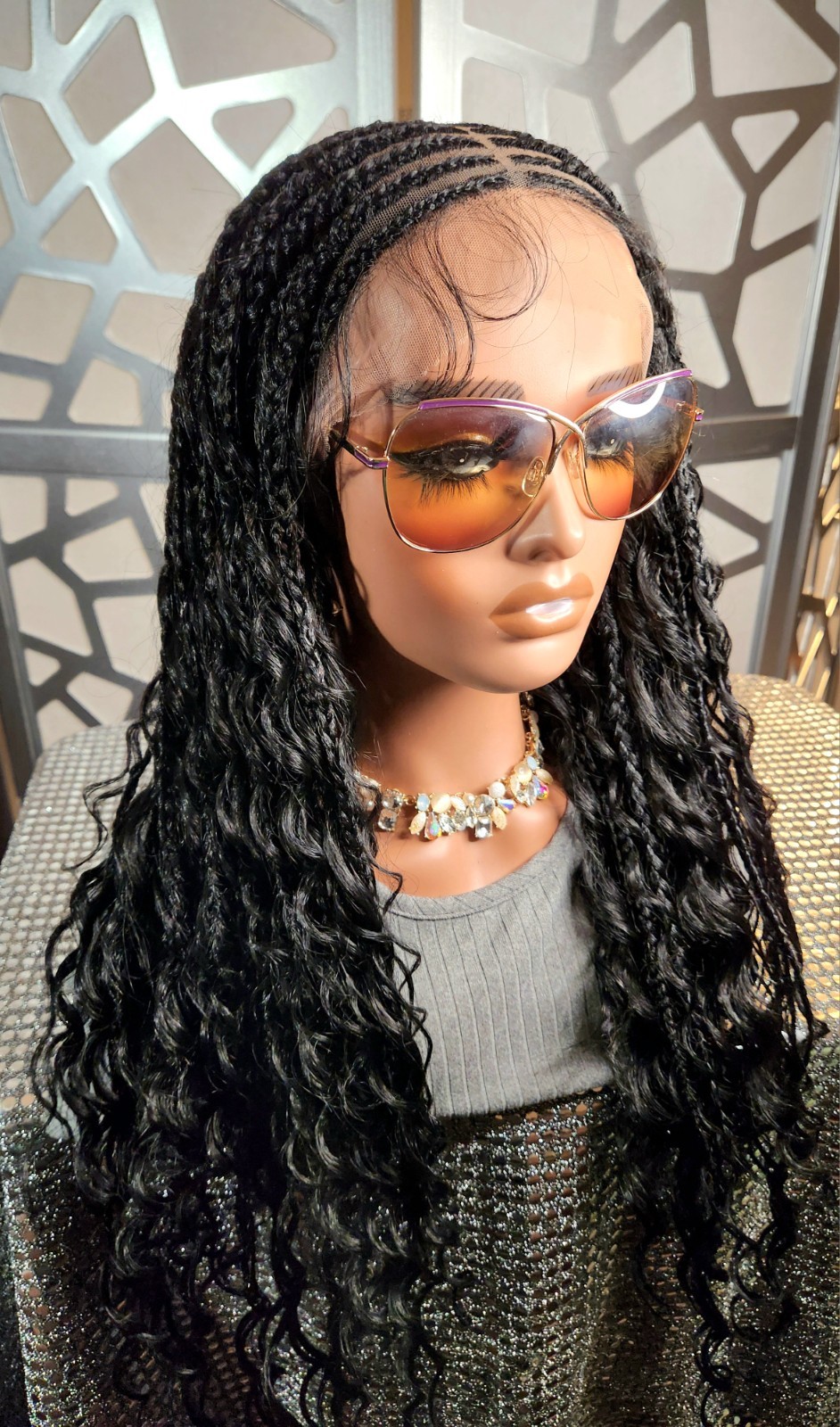 Boho Knotless Box Braids 13×6 Lace Front Curly Ends ProtectiveStyle Lightweight