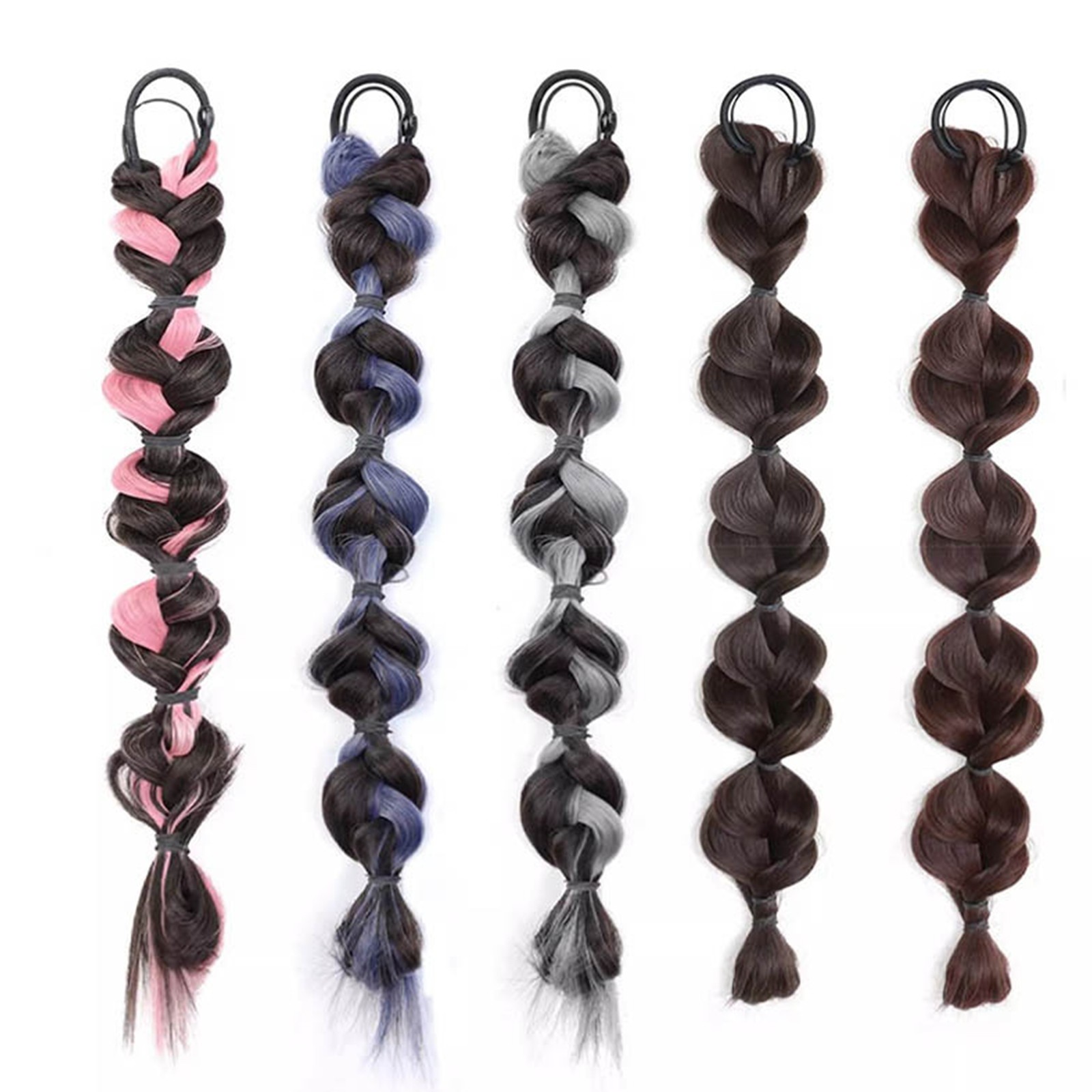 Women Girls Wigs Hair Styling Accessories 1Pair Fashion Wig Braids Hip-hop Cute
