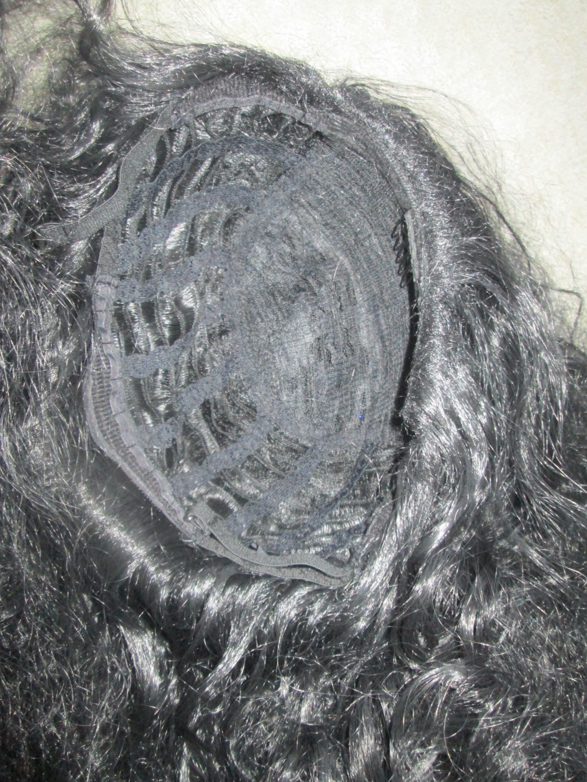 Unbranded Black LONG Curly Wig Adjustable Stylish Hairpiece w/ Clip in