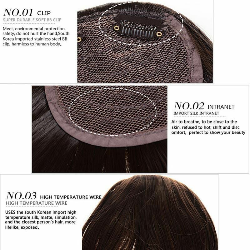 Real Natural Bangs Hair Peices Fringes Clip In Hair Extensions Thick As Human R2