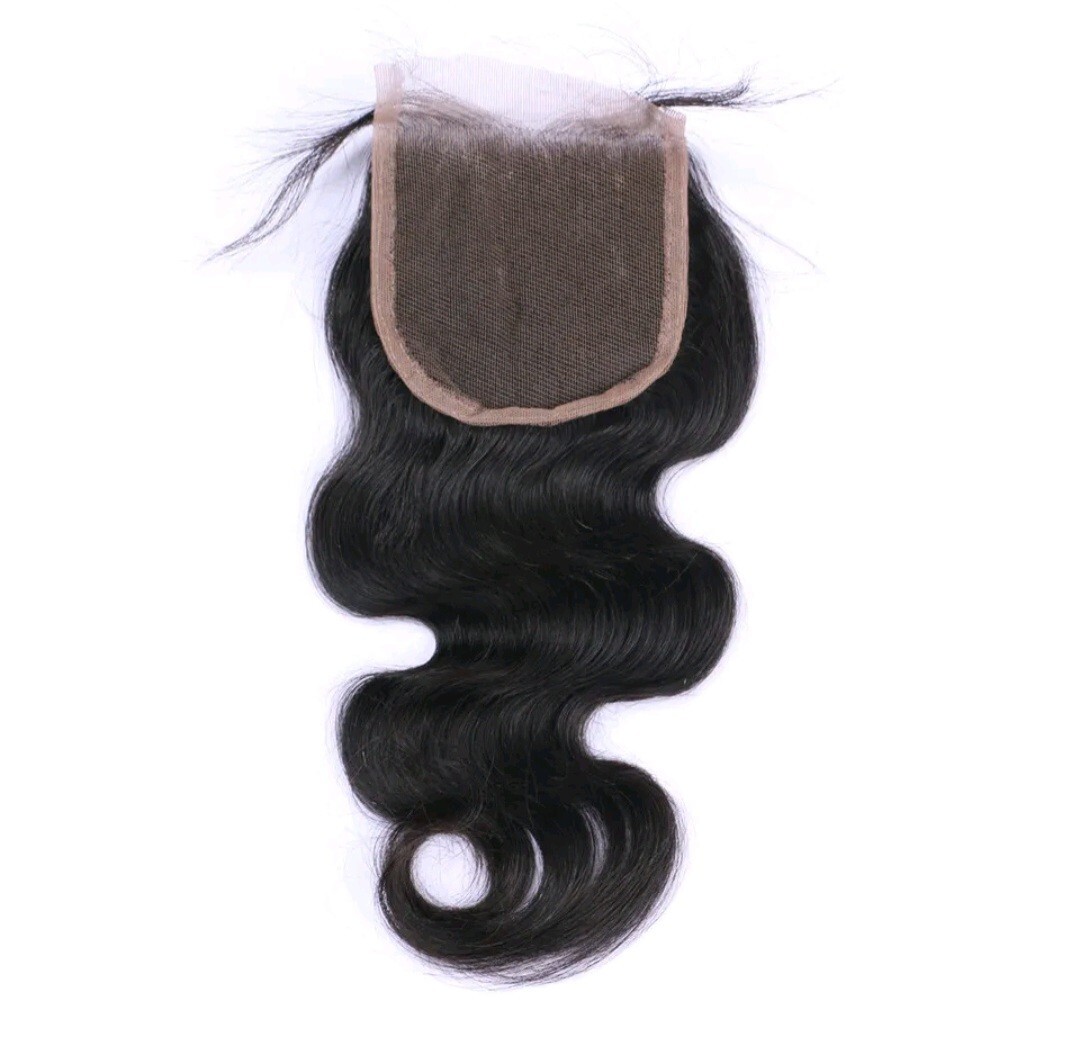 12A BRAZILIAN VIRGIN HUMAN HAIR NATURAL BLACK 18+18+18&18 CLOSURE 350g BODY WAVE
