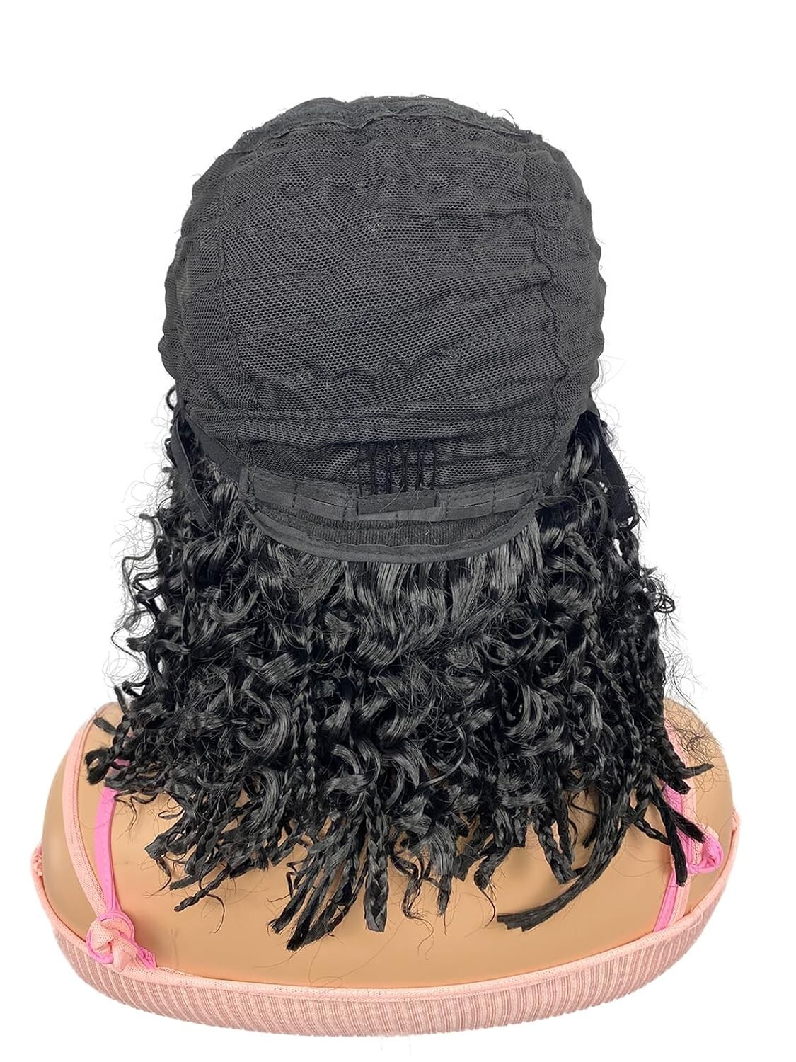 New Goddess Boho Braided Wigs for Black Women Bob Box Braids Wig with Curly Ends