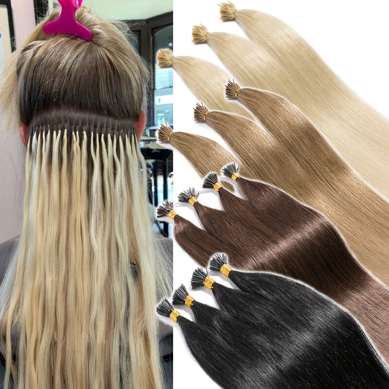 CLEARANCE 200PCS Stick I Tip Remy Human Hair Extensions Micro Nano Ring Ombre 1G