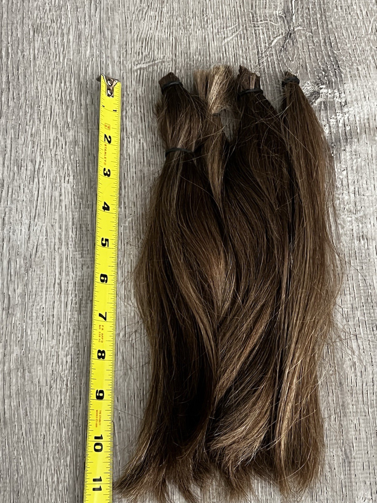 Real Human Hair Cut Ponytail 11 Inch 3.8 Oz From Woman Medium Brown