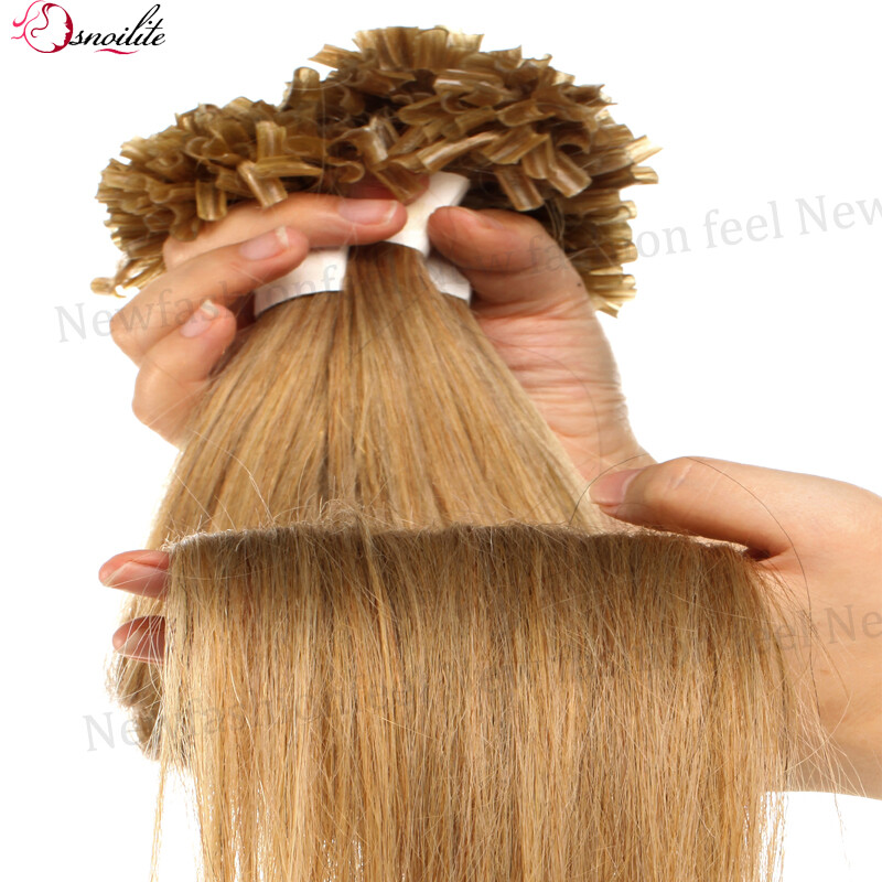 Hot Fusion 0.5g 1g Pre Bonded Nail U Tip Real 100% Human Remy Hair Extensions US