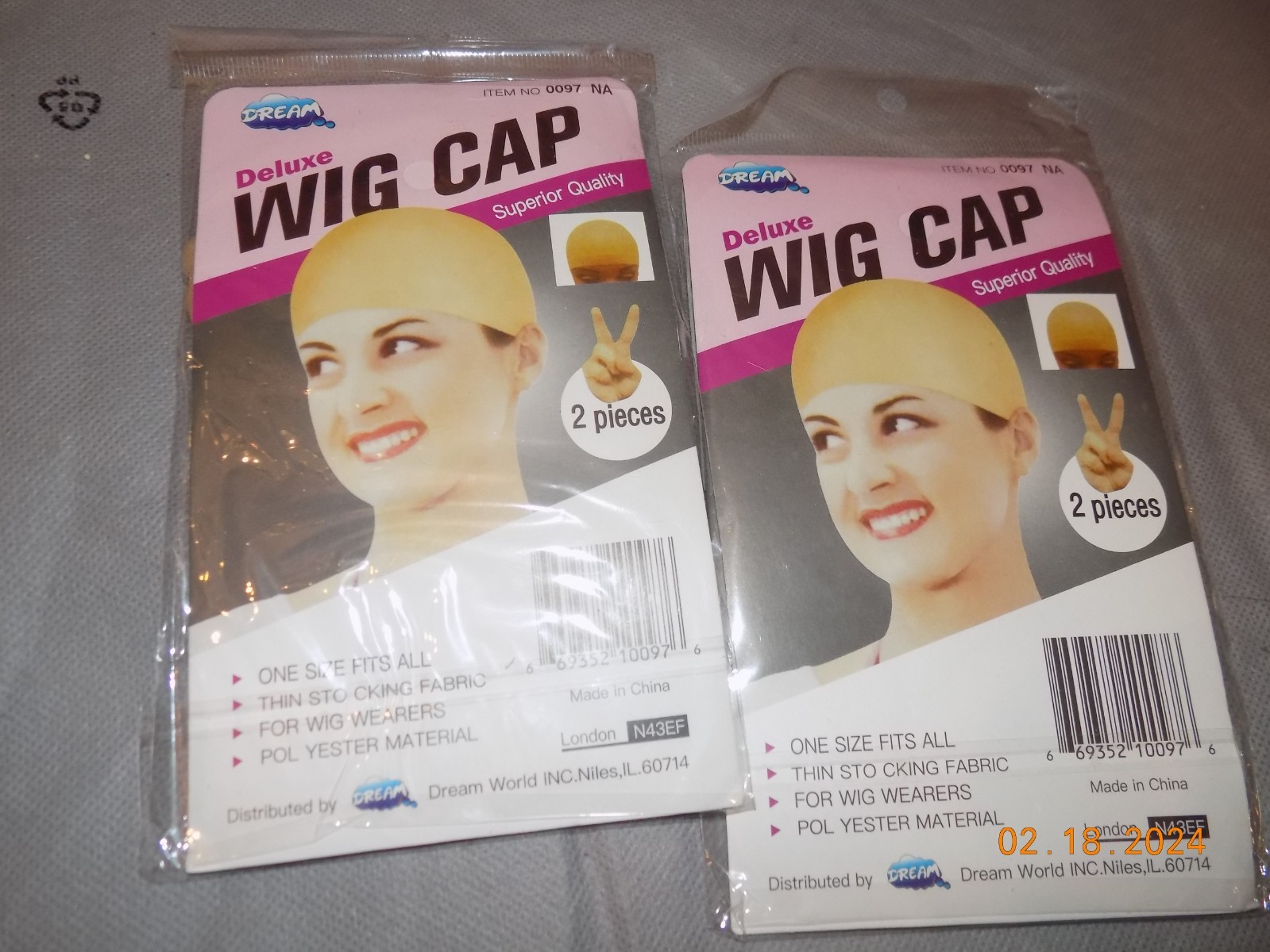 New pair of Deluxe wig caps