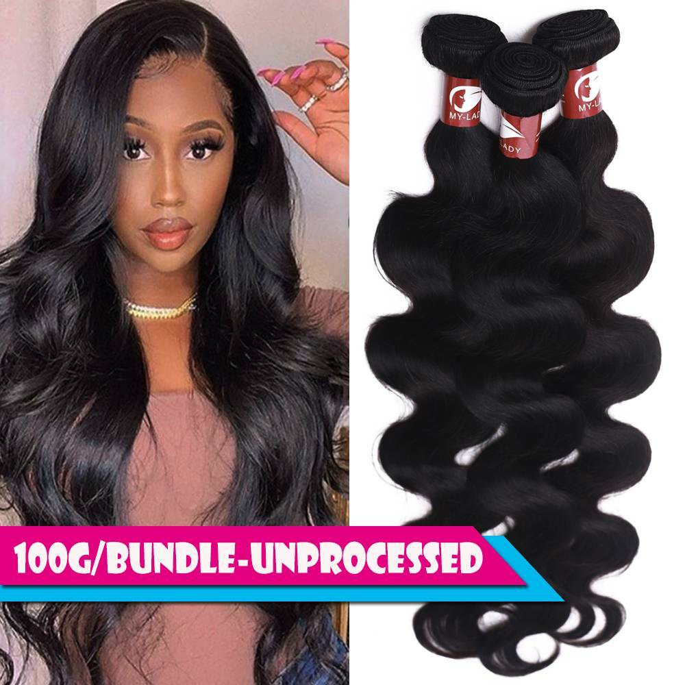 Body Wave 1-3-4Bundles Brazilian Virgin Human Hair Sewing Extensions Long Weave