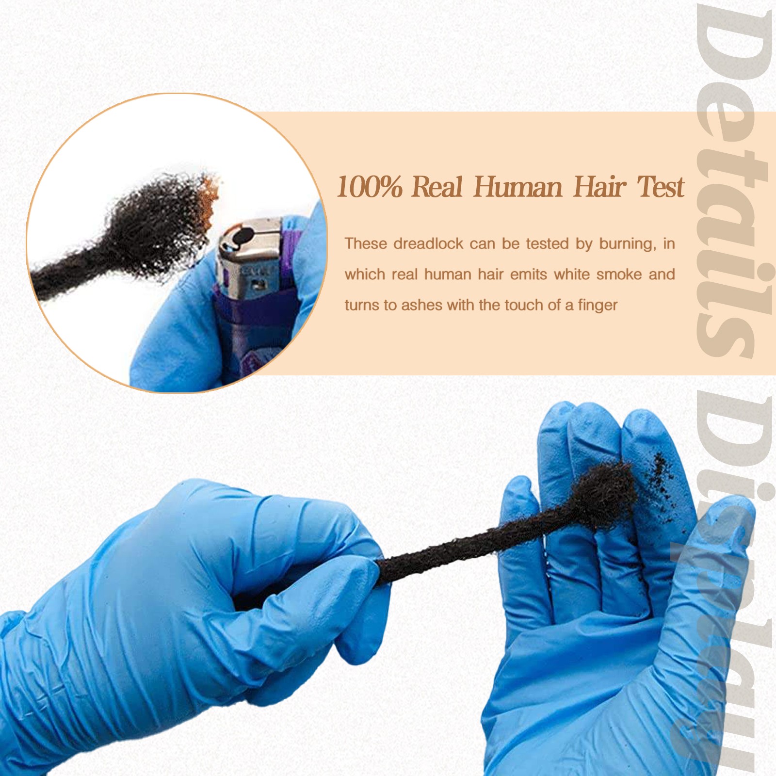 Human Hair Micro Locs Extensions 0.2cm Thin Dreadlocks Sister Locs Dreads 8-24″