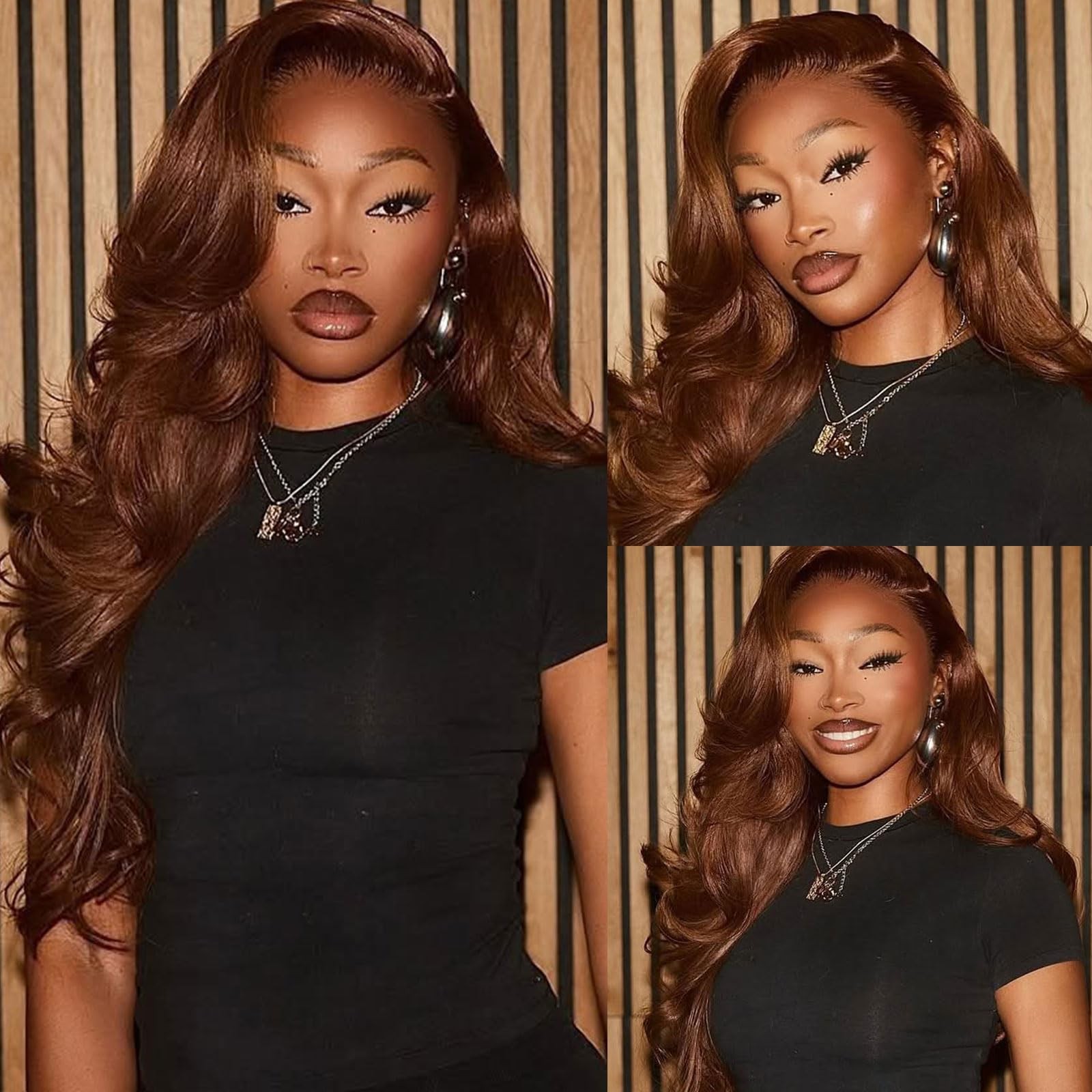 Mootaful 2X6 Hd Lace Closure 4 Brown Body Wave Transparent 2 By 6 Hd Lace