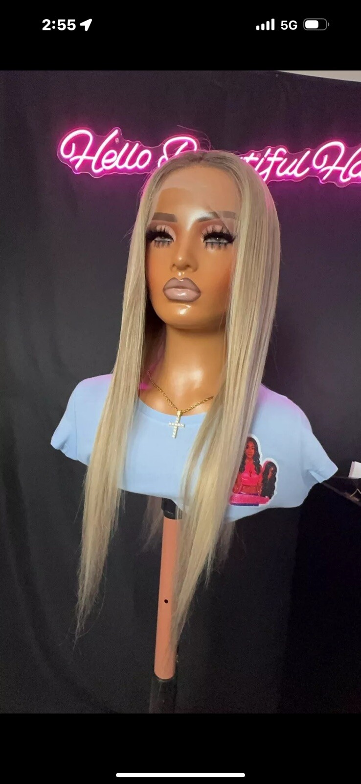Hannah Unit_Custom Color Ash Blonde 13X6 HD Lace Frontal Human Hair Wig