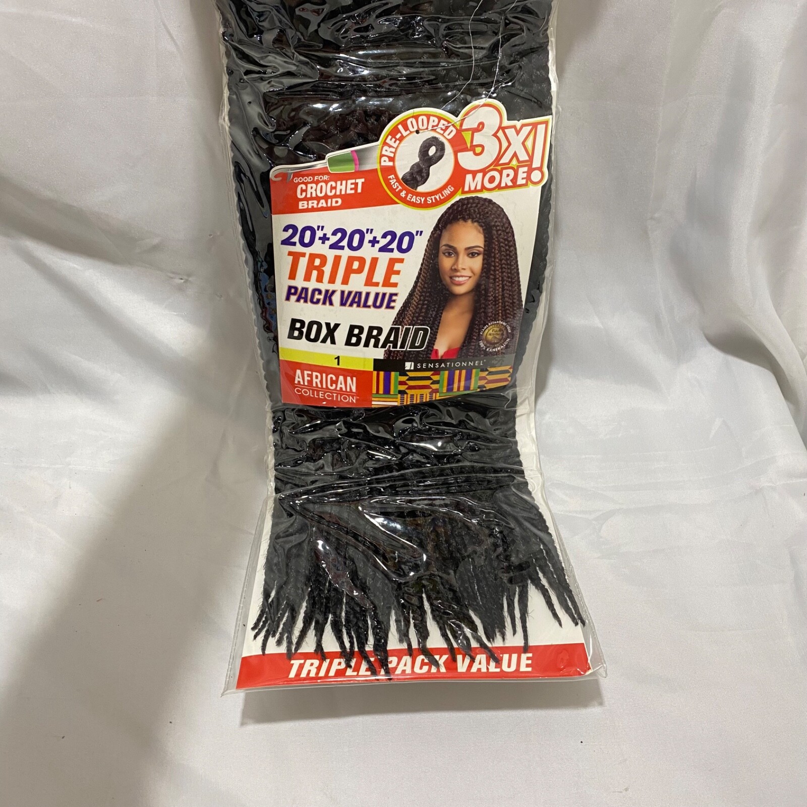 African Collection Pre-Looped Box Braids Sensational from X-Pression
